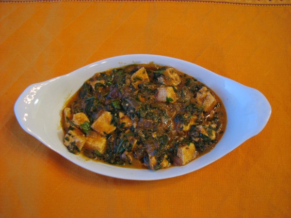Spinach with Cottage Cheese