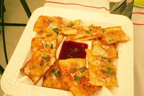 Coconut shrimp in wontons