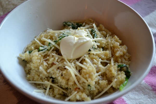 Spinach Parmesan Quinoa