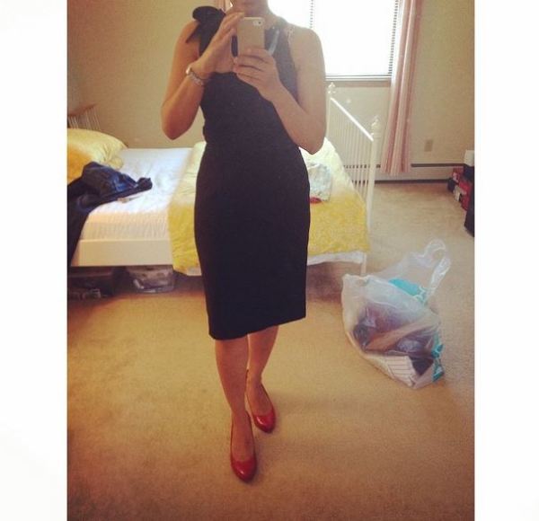 Jan 2015 - At around 130 lbs - Fitting into a dress I couldn't even zip up in early 2014 :D